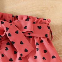Load image into Gallery viewer, 2 Pieces Set Baby Kid Girls Animals Cartoon Tops And Love heart Shorts Wholesale 240701123
