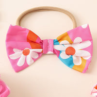 Load image into Gallery viewer, Baby Girls Flower Print Rompers Wholesale 240701146
