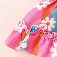 Load image into Gallery viewer, Baby Girls Flower Print Rompers Wholesale 240701146
