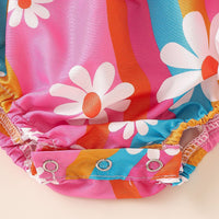 Load image into Gallery viewer, Baby Girls Flower Print Rompers Wholesale 240701146
