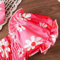 Load image into Gallery viewer, Baby Girls Flower Print Rompers Wholesale 240701146
