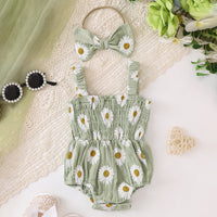 Load image into Gallery viewer, Baby Girls Flower Print Rompers Wholesale 240701148
