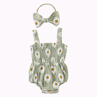 Load image into Gallery viewer, Baby Girls Flower Print Rompers Wholesale 240701148

