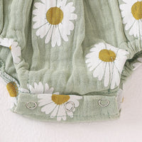 Load image into Gallery viewer, Baby Girls Flower Print Rompers Wholesale 240701148
