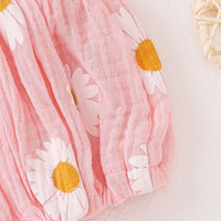 Load image into Gallery viewer, Baby Girls Flower Print Rompers Wholesale 240701148
