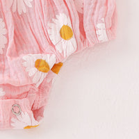Load image into Gallery viewer, Baby Girls Flower Print Rompers Wholesale 240701148
