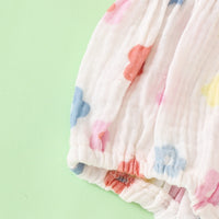 Load image into Gallery viewer, Baby Girls Flower Print Rompers Wholesale 240701148
