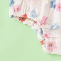 Load image into Gallery viewer, Baby Girls Flower Print Rompers Wholesale 240701148
