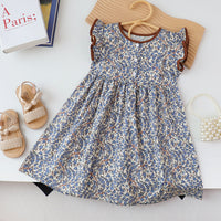 Load image into Gallery viewer, Kid Girls Flower Print Dresses Wholesale 240701151
