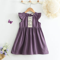 Load image into Gallery viewer, Kid Girls Solid Color Dresses Wholesale 240701153
