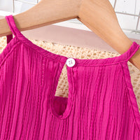 Load image into Gallery viewer, 2 Pieces Set Kid Girls Solid Color Tank Tops And Pants Wholesale 240701157
