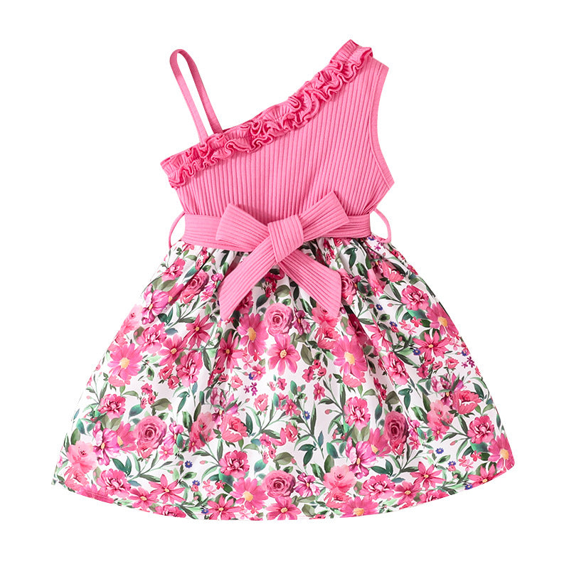 Baby Kid Girls Flower Bow Dresses Wholesale 24070116