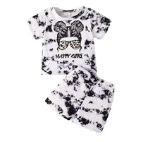 Load image into Gallery viewer, 2 Pieces Set Baby Kid Girls Cartoon Print Tops And Shorts Wholesale 240701168

