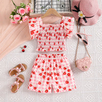 Load image into Gallery viewer, 2 Pieces Set Kid Girls Fruit Print Tops Shorts And Wholesale 240701169

