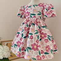 Load image into Gallery viewer, Kid Girls Flower Print Dresses Wholesale 24070117
