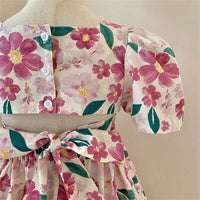 Load image into Gallery viewer, Kid Girls Flower Print Dresses Wholesale 24070117
