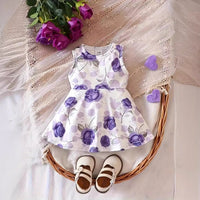 Load image into Gallery viewer, Baby Kid Girls Flower Print Dresses Wholesale 240701173
