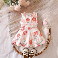 Load image into Gallery viewer, Baby Kid Girls Flower Print Dresses Wholesale 240701173
