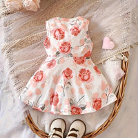 Load image into Gallery viewer, Baby Kid Girls Flower Print Dresses Wholesale 240701173
