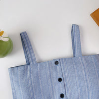 Load image into Gallery viewer, 2 Pieces Set Kid Girls Solid Color Tank Tops And Shorts Wholesale 240701174
