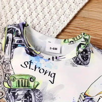 Load image into Gallery viewer, Baby Kid Boys Car Print Rompers Wholesale 240701176
