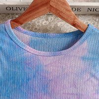 Load image into Gallery viewer, 2 Pieces Set Kid Girls Tie Dye Tank Tops And Shorts Wholesale 240701177
