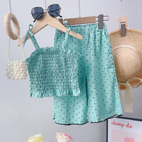 Load image into Gallery viewer, 2 Pieces Set Kid Girls Polka dots Tank Tops And Pants Wholesale 240701179
