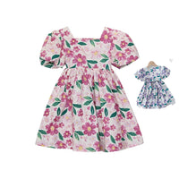 Load image into Gallery viewer, Kid Girls Flower Print Dresses Wholesale 24070117
