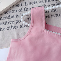 Load image into Gallery viewer, 2 Pieces Set Kid Girls Solid Color Tank Tops And Shorts Wholesale 240701181
