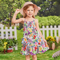Load image into Gallery viewer, Kid Girls Flower Print Dresses Wholesale 240701182
