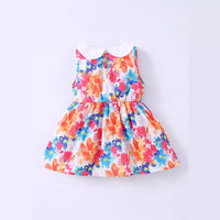 Load image into Gallery viewer, Baby Kid Girls Color-blocking Flower Bow Dresses Wholesale 240701186
