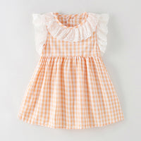 Load image into Gallery viewer, Baby Kid Girls Checked Dresses Wholesale 24070119
