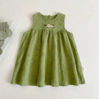Load image into Gallery viewer, Baby Kid Girls Flower Embroidered Dresses Wholesale 24070122

