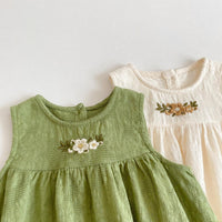 Load image into Gallery viewer, Baby Kid Girls Flower Embroidered Dresses Wholesale 24070122
