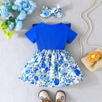 Load image into Gallery viewer, Baby Girls Flower Bow Dresses Wholesale 24070127
