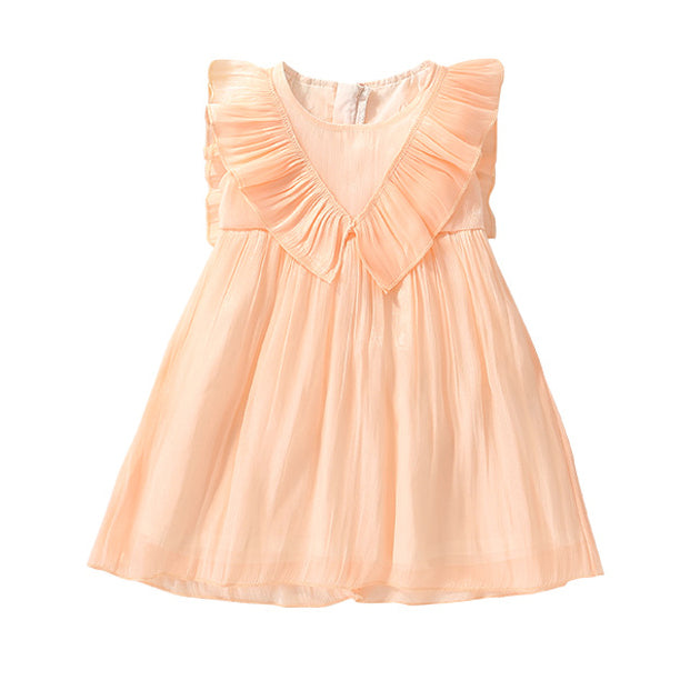 Baby Kid Girls Solid Color Dresses Wholesale 24070131