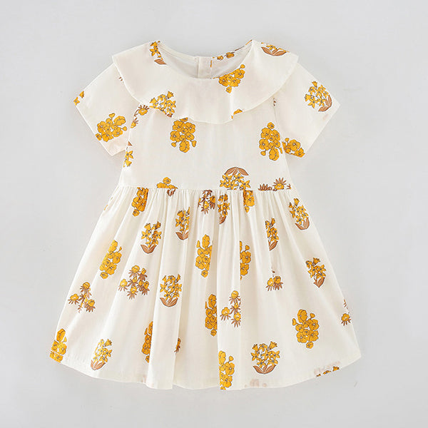 Baby Kid Girls Flower Print Dresses Wholesale 24070132