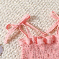 Load image into Gallery viewer, 2 Pieces Set Baby Kid Girls Solid Color Tank Tops And Pants Wholesale 24070138
