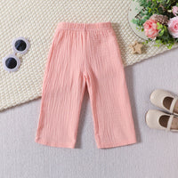 Load image into Gallery viewer, 2 Pieces Set Baby Kid Girls Solid Color Tank Tops And Pants Wholesale 24070138
