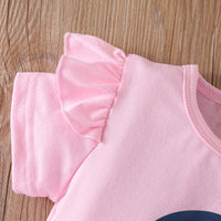 Load image into Gallery viewer, 2 Pieces Set Baby Kid Girls Letters Rainbow Tops And Color-blocking Skirts Wholesale 24070143
