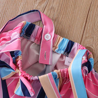 Load image into Gallery viewer, 2 Pieces Set Baby Kid Girls Letters Rainbow Tops And Color-blocking Skirts Wholesale 24070143
