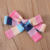 Load image into Gallery viewer, 2 Pieces Set Baby Kid Girls Letters Rainbow Tops And Color-blocking Skirts Wholesale 24070143
