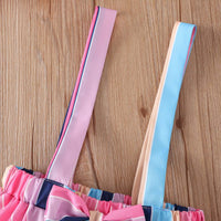 Load image into Gallery viewer, 2 Pieces Set Baby Kid Girls Letters Rainbow Tops And Color-blocking Skirts Wholesale 24070143
