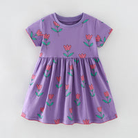 Load image into Gallery viewer, Baby Kid Girls Flower Print Dresses Wholesale 24070150
