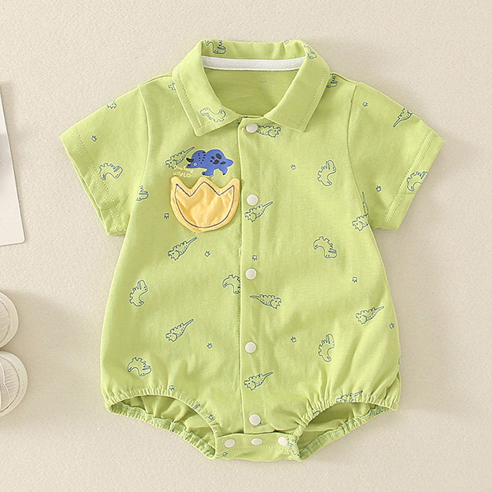 Baby Girls Boys Dinosaur Cartoon Rompers Wholesale 24070157