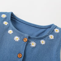 Load image into Gallery viewer, Baby Kid Girls Flower Embroidered Dresses Wholesale 24070169
