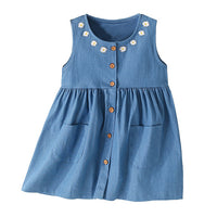Load image into Gallery viewer, Baby Kid Girls Flower Embroidered Dresses Wholesale 24070169
