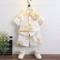 Load image into Gallery viewer, 2 Pieces Set Baby Kid Boys Color-blocking Tops And Shorts Wholesale 24070170
