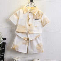 Load image into Gallery viewer, 2 Pieces Set Baby Kid Boys Color-blocking Tops And Shorts Wholesale 24070170
