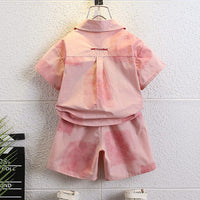 Load image into Gallery viewer, 2 Pieces Set Baby Kid Boys Color-blocking Tops And Shorts Wholesale 24070170
